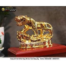 Mua Tượng Hổ Linh Vật Phong Thủy 2022 Cao 15cm Mạ Vàng 24k