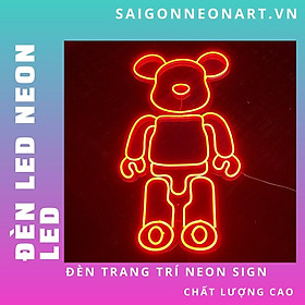 Mua Đèn LED neon sign hình BEARBRICK | Saigonneonart | Sử dụng điện 12V | Chuyên dùng trang trí tường  trang trí phòng ngủ  trang trí nhà   trang trí quán coffee  trang trí cửa hàng.