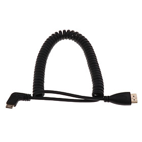 1080P   to  Spiral Coiled Stretch Spring Cable for SLR Camera