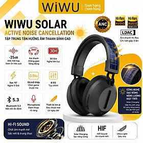 Mua Tai Nghe chụp tai Chống ồn chủ động ANC NEOSILENT PRO bluetooth V5.3  WiWU Solar TD-06 - -25dB  Driver 40mm Pin 300mAh Bluetooth 5.3 Bass mạnh  Spatial Audio sống động  Hi-Res + LDAC nghe cực hay  Pin lâu & sạc nhanh - Hàng nhập khẩu