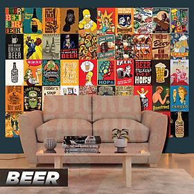 Mua BEER - Set 50 Poster A4 dán tường trang trí decor quán nhà cửa - STICKER FACTORY