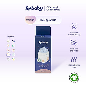 Khăn Quấn Em Bé Rubaby, Chất Liệu 100% Cotton Mềm Mại Thoáng Mát, Bảo Vệ Bé An Toàn - Moon & Stars