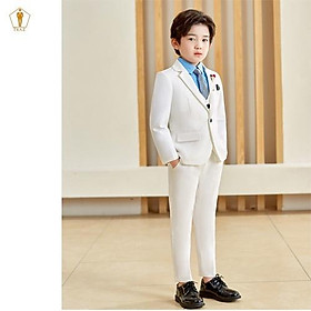 Bộ set vest TRAZ trẻ em bé trai con nít siêu đẹp 10-45kg(áo vest, quần, gile, nơ)(bé mập tròn tăng 2 size)