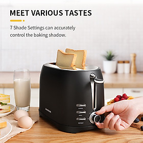 Máy nướng bánh mì thương hiệu Shardor TS515B-ELF - Công suất: 800W - 7 cài đặt nướng - Chất liệu: Thép không gỉ - HÀNG NHẬP KHẨU