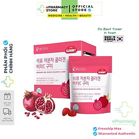 Kẹo Collagen Lựu Boto Kẹo Dẻo Gummy Bổ sung Collagen + Vitamin C Hàn Quốc