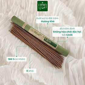Nhang Trầm Hương Không Tăm Yên Thảo Mộc Loại Tâm Sạch Tự Nhiên Ít Khói An Toàn Dùng Thiền Thờ Cúng Thư Giãn - Ưu đãi 4 Ống