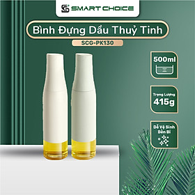 Mua Bình Đựng Dầu Thuỷ Tinh SmartChoice Chính Hãng Đóng Mở Tự Động 2 Màu Cao Cấp SCG-PK130