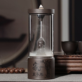 Mua Thác khói trầm hương cổ tự tháp chuông phật như lai tọa thiền tặng 3 nụ trầm