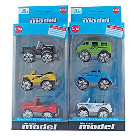 Bộ 3 xe mô hình kim loại TN-1018G (1:64)