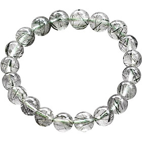 Vòng Thạch Anh Tóc Xanh Nhạt 11.5mm Ngọc Quý Gemstones VT115