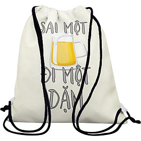 Balo Dây Rút Unisex In Hình Sai Một Ly Đi Một Dặm - BDFU183