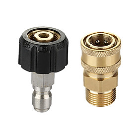 Pressure Washer Adapter Set for Power Washer Hose M22 to 1/4'' Quick Connect
