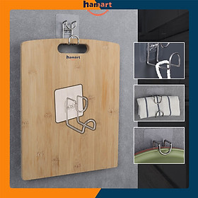 Móc Treo Chậu Thau INOX Dán Tường Giá Treo Chậu Móc Treo Đồ Tiện Lợi - 1 Bộ Móc Chậu Dán Trong Suốt