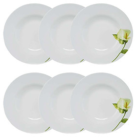 Mua Bộ 6 Đĩa Soup Thủy Tinh 225 La Opala Diva Ivory I.B  LAPB225IB