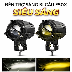 Bi Cầu F50X Siêu Sáng 2 Chế Độ Trắng Vàng – Đèn Trợ Sáng Ô Tô Xe Máy Cao Cấp