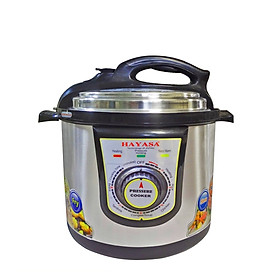 Mua Nồi áp suất điện có tầng hấp 6Lit  lồng nồi dày tráng men chống dính siêu bền  công suất 1000W Hayasa-Hàng chính hãng