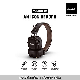 Tai nghe Bluetooth Marshall Major IV - 80 giờ nghe nhạc không dây - Hàng chính hãng