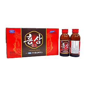 Nước hồng sâm Korea Red Ginseng đóng chai xách 12 chai và Hộp 10 chai