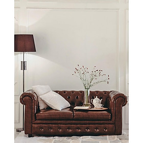 Ghế sofa 3 chỗ BASELLO/P khung gỗ, đệm bọc da PVC cao cấp nâu bóng sang trọng | Index Living Mall - Phân phối độc quyền tại Việt Nam