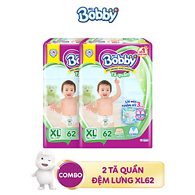 Bộ 2 gói Tã quần siêu thoáng Bobby XL62