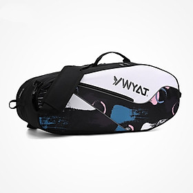 Túi Vợt Cầu Lông, Tennis 2 Ngăn Lớn Ywyat C601 - Đỏ Trắng - Có Quai Đeo Balo - 2 Ngăn Chính Cực Lớn