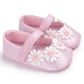 Giày vải tập đi cho bé gái 0 - 18 tháng họa tiết điểm hoa xinh xắn TD33