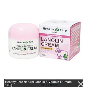 Kem cừu Úc Lanolin Cream 100g Healthy care chính hãng whith sheep Placenta ( nắp xám), with vitamin E (nắp hồng)