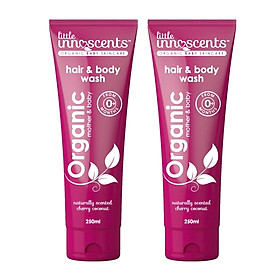 Bộ 2 tuýp Little Innoscents - Organic Cherry Coconut Hair & Body Wash (sữa tắm và gội đầu cho bé )