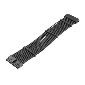 24Pin PSU Extension Cable, Female to Male Sleeved Cable for PC ATX Power Supply Unit
