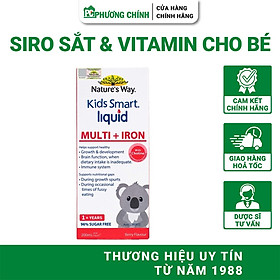 Siro Bổ Sung Sắt & Vitamin Cho Bé Nature's Way Kids Smart Liquid Multi + Iron 200ml