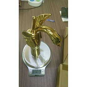 Lavabo đồng thau 30 cm nóng lạnh như hình cao cấp