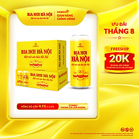 Combo 2 Thùng Bia Hơi Hà Nội - Thùng 24 lon 500ml