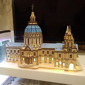 Đồ chơi lắp ghép gỗ 3D Mô hình Nhà thờ St. Paul TB-H001 Laser