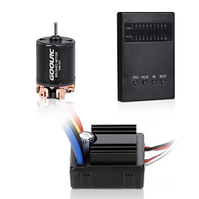 GOOLRC 540 45T Brushed Motor 80A Brushed 2-3S ESC with Programming Card Replacement for 1/10 Axial SCX10 RC4WD D90 RC