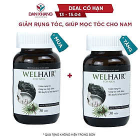 Viên Uống Giảm Rụng Tóc Kích Thích Mọc Tóc Cho Nam Welhair For Men Hủ 30 viên