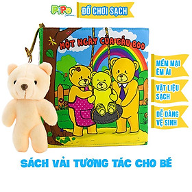 Sách vải giáo dục PiPoVietnam - Một ngày của Gấu Boo