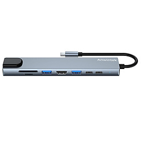 USB C Docking Station for Windows with 4K   /TF Port PD Port for Phone