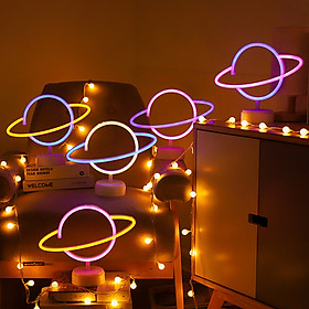 Mua Đèn LED chữ neon đế để bàn hình Hành Tinh Vũ Trụ trang trí DECOR phòng ngủ   quán