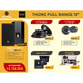 Thùng Loa Full Đơn 4 Tấc NM-115, PA1530F-30, PA-72B, Họng VN, CR-115H  