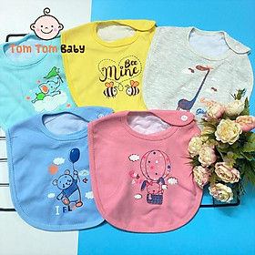 Quần áo sơ sinh- Yếm sơ sinh, yếm cài vai cotton màu nhạt THT cho bé trai