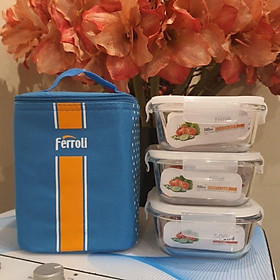 Mua Bộ 3 hộp thuỷ tinh 500ml Ferroli (kèm túi giữ nhiệt