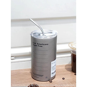 Cốc giữ nhiệt INOX ONGTRE bằng thép không gỉ có ống hút hiệu suất 6-8 tiếng