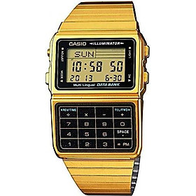 Casio #DBC611G-1D Men's Gold Tone 25 Memory Calculator Databank Watch