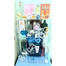 Mua Tủ nước hoa 3 tầng-Tủ mỹ phẩm bằng mica size lớn