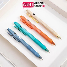 Bút Bi Nước Mực Gel Màu Đen Cao Cấp Ngòi 0.5mm Deli