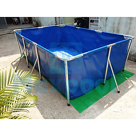 Bể bơi khung kim loại  - Bể bơi cho bé KT 2.5x1.5x0.8m - Thương hiệu MAXPOOL
