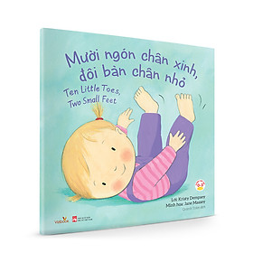 Sách cho bé - Mười ngón chân xinh - Đôi bàn chân nhỏ - Sách tranh, song ngữ - Dành cho trẻ 0-3 tuổi - Vizibook