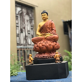 Mua Tượng phật adi đà ngồi đài sen bằng gỗ hương kt 35×20×18cm