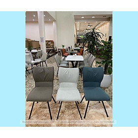 Mua GHẾ ĂN HIỆN ĐẠI  KHUNG THÉP SƠN TĨNH ĐIỆN - BỌC NỈ - 2 MÀU XANH ĐẬM  GHI