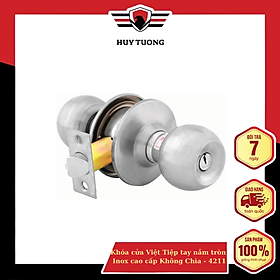 Khóa cửa Việt Tiệp tay nắm tròn Inox cao cấp sang trọng, Hàng Chính Hãng